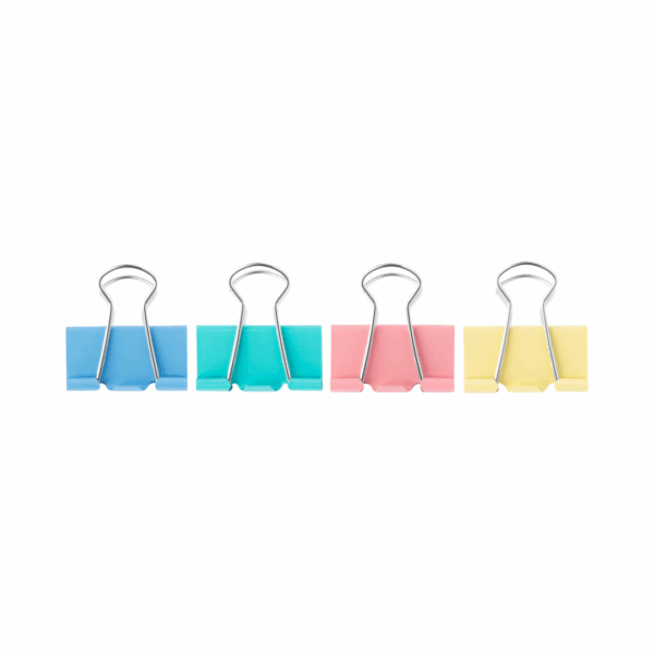 Pastel Fold Back Clips Pack of 8 Small Size - JRU Living Brands
